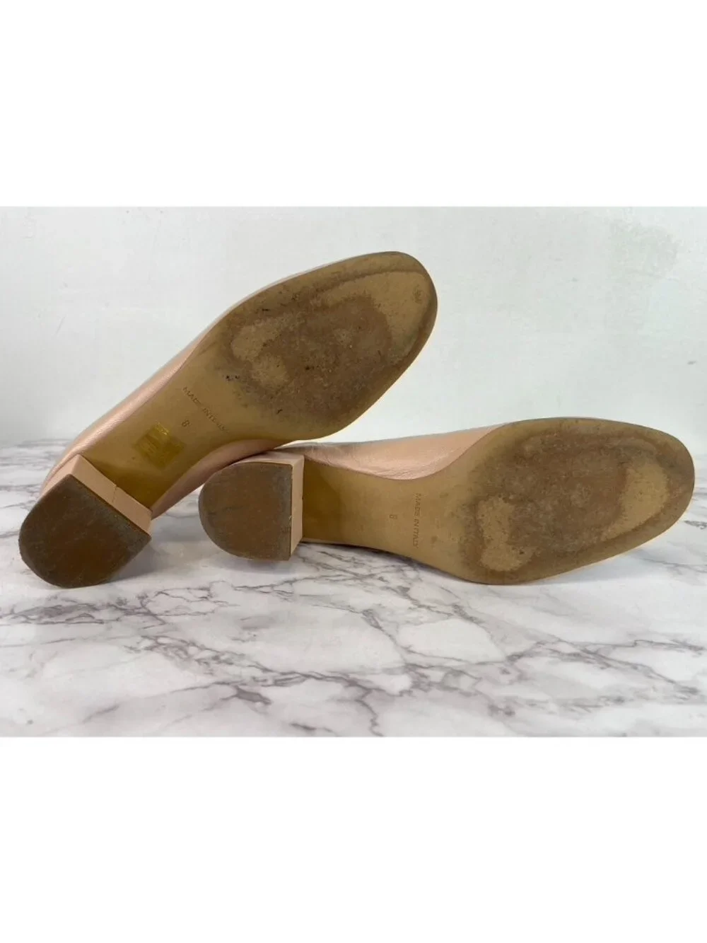 Everlane Women's Pale Pink The Leather Day Heel Sz 8